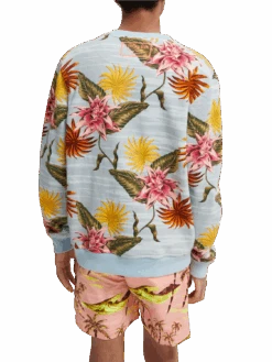 Scotch & Soda Printed Organic Felpa Sweatshirt -Scotch & Soda 166027 Combo 20A NHD BCK