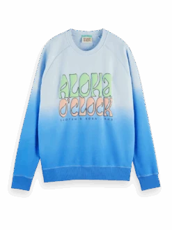 Scotch & Soda Relaxed-Fit Graphic Sweatshirt -Scotch & Soda 166044 Washed 20Blue FNT