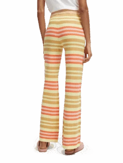 Scotch & Soda High-Rise Knitted Flare Trousers -Scotch & Soda 166146 Combo 20V NHD BCK