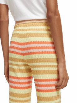 Scotch & Soda High-Rise Knitted Flare Trousers -Scotch & Soda 166146 Combo 20V NHD DTL1