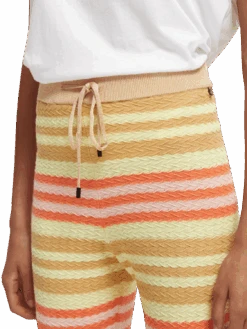 Scotch & Soda High-Rise Knitted Flare Trousers -Scotch & Soda 166146 Combo 20V NHD DTL2