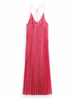Scotch & Soda Checked Midi Dress With Pleats -Scotch & Soda 166281 Paradise 20Pink BCK