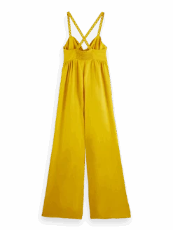 Scotch & Soda Knotted Linen Jumpsuit 16 Scotch & Soda Knotted Linen Jumpsuit -Scotch & Soda 166288 Pineapple BCK