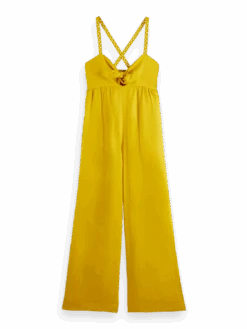 Scotch & Soda Knotted Linen Jumpsuit 15 Scotch & Soda Knotted Linen Jumpsuit -Scotch & Soda 166288 Pineapple FNT