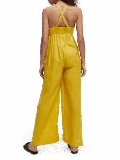 Scotch & Soda Knotted Linen Jumpsuit 13 Scotch & Soda Knotted Linen Jumpsuit -Scotch & Soda 166288 Pineapple NHD BCK