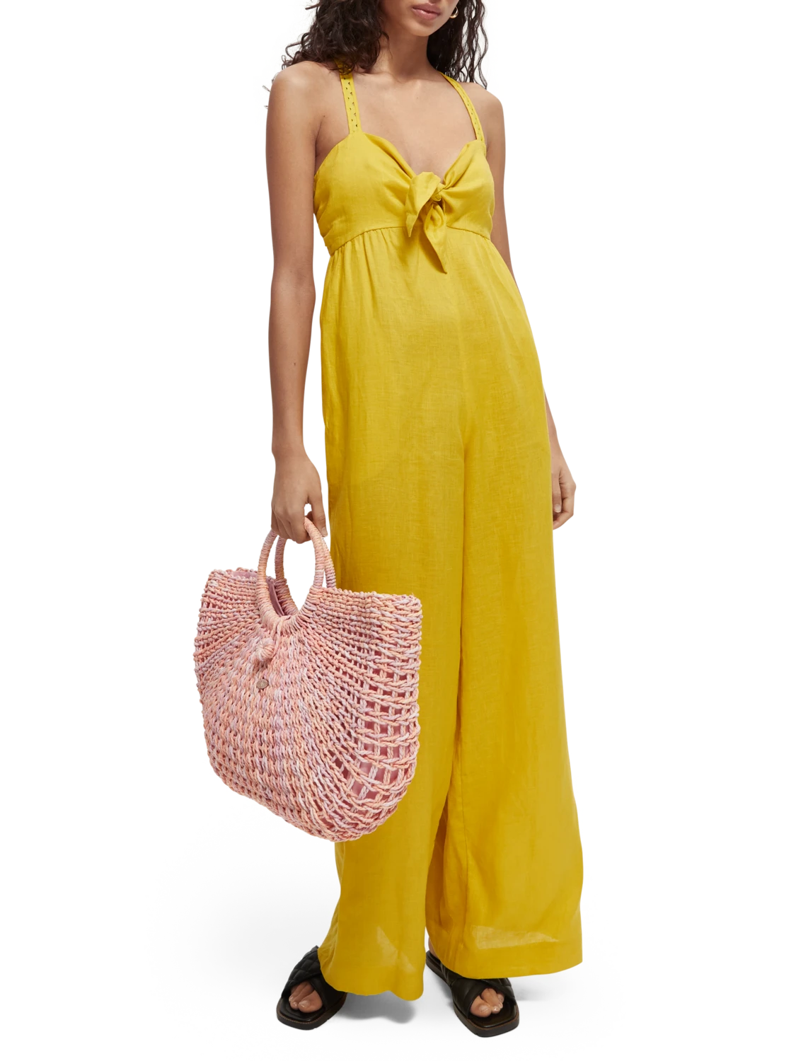 Scotch & Soda Knotted Linen Jumpsuit 3 Scotch & Soda Knotted Linen Jumpsuit