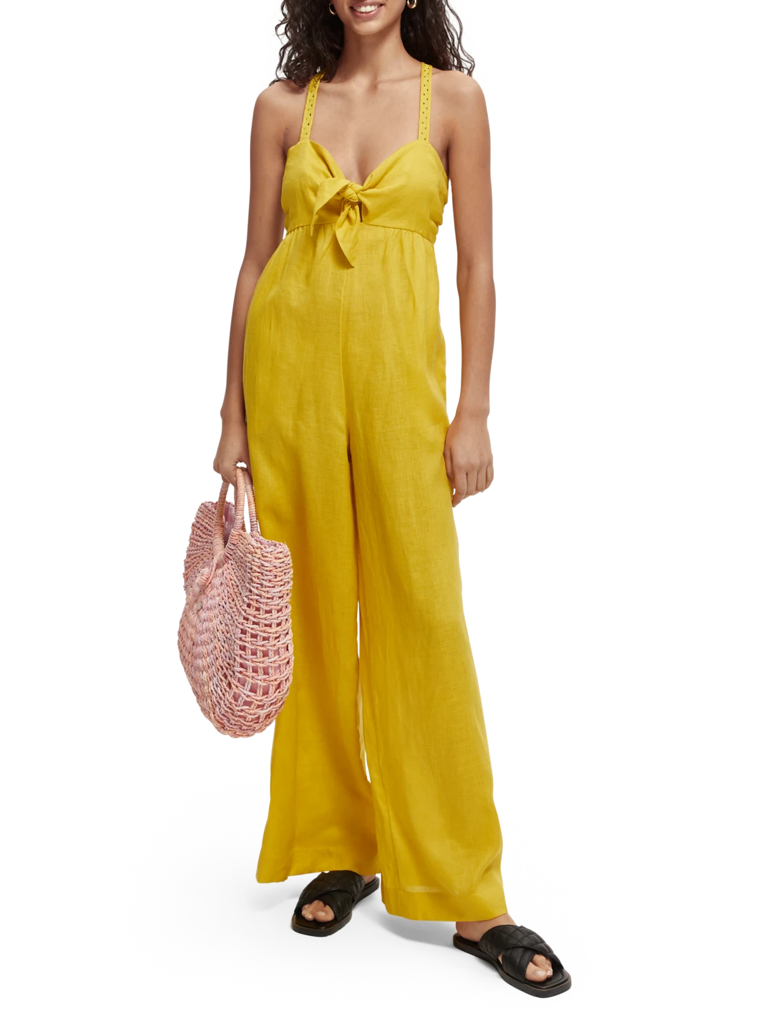 Scotch & Soda Knotted Linen Jumpsuit 4 Scotch & Soda Knotted Linen Jumpsuit - Image 2