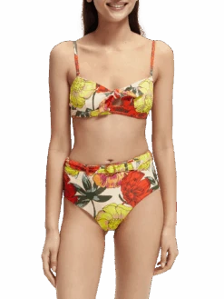 Scotch & Soda Printed High-Waist Bikini Bottom