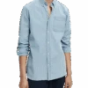 Scotch & Soda Indigo Regular-Fit Shirt -Scotch & Soda 166393 Bleached 20Indigo NHD CRP