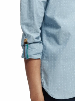 Scotch & Soda Indigo Regular-Fit Shirt -Scotch & Soda 166393 Bleached 20Indigo NHD DTL1