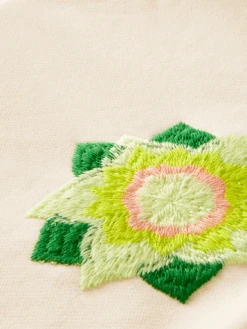 Scotch & Soda Embroidered Crewneck Sweatshirt -Scotch & Soda 166493 Vanilla DTL6