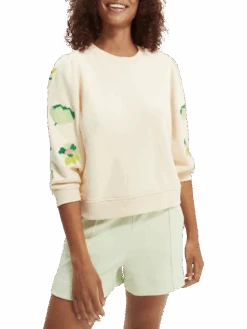 Scotch & Soda Embroidered Crewneck Sweatshirt