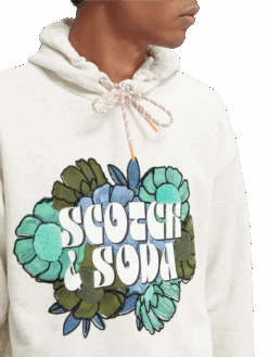 Scotch & Soda Graphic Regular-Fit Hoodie 18 Scotch & Soda Graphic Regular-Fit Hoodie -Scotch & Soda 166516 Grey 20Melange NHD DTL2