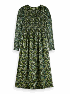 Scotch & Soda Printed Lace Sleeved Midi Dress -Scotch & Soda 166522 Combo 20I FNT