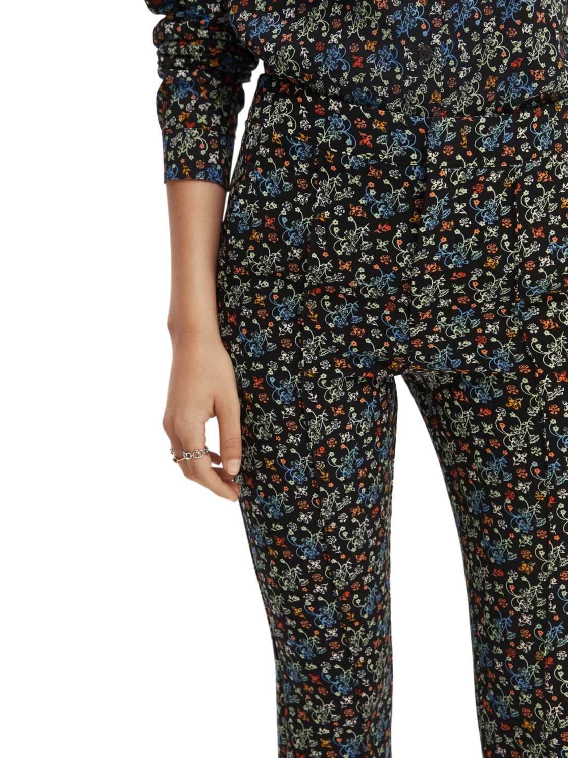 Scotch & Soda Printed Tailored Flared Trousers 6 Scotch & Soda Printed Tailored Flared Trousers - Image 4