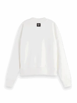 Scotch & Soda Elvis Graphic Organic Cotton Sweater -Scotch & Soda 166566 White BCK