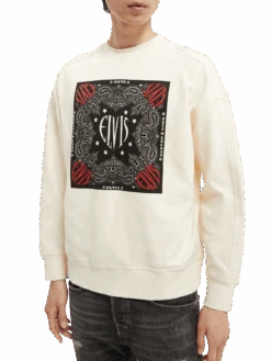 Scotch & Soda Elvis Graphic Cotton Sweater