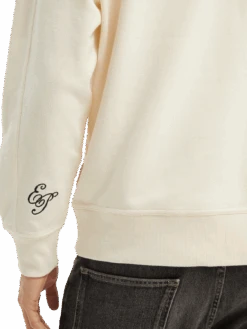 Scotch & Soda Elvis Graphic Cotton Sweater -Scotch & Soda 166589 Ecru NHD DTL2