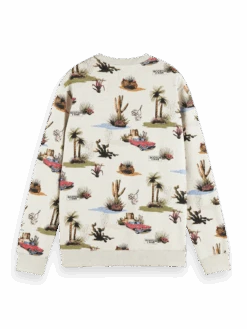 Scotch & Soda Printed Crewneck Sweater -Scotch & Soda 166593 Combo 20A BCK