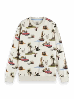 Scotch & Soda Printed Crewneck Sweater -Scotch & Soda 166593 Combo 20A FNT