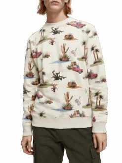 Scotch & Soda Printed Crewneck Sweater