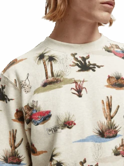 Scotch & Soda Printed Crewneck Sweater -Scotch & Soda 166593 Combo 20A NHD DTL1