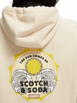 Scotch & Soda Loose-Fit Graphic Hoodie -Scotch & Soda 166604 Peach NHD DTL1