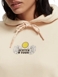 Scotch & Soda Loose-Fit Graphic Hoodie -Scotch & Soda 166604 Peach NHD DTL2