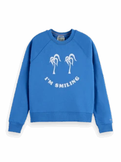 Scotch & Soda Raglan Regular-Fit Sweatshirt -Scotch & Soda 166605 Pacific 20Blue FNT