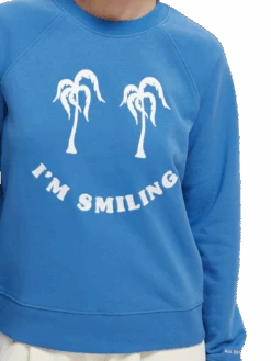 Scotch & Soda Raglan Regular-Fit Sweatshirt -Scotch & Soda 166605 Pacific 20Blue NHD DTL1