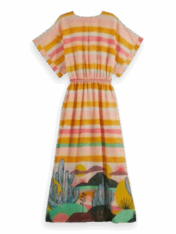 Scotch & Soda Abel Macias Printed Organic Cotton Beach Kaftan -Scotch & Soda 166627 Combo 20T BCK