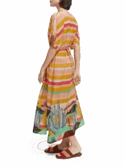 Scotch & Soda Abel Macias Printed Organic Cotton Beach Kaftan -Scotch & Soda 166627 Combo 20T NHD SDE