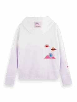 Scotch & Soda Abel Macias Loose-Fit Graphic Hoodie 16 Scotch & Soda Abel Macias Loose-Fit Graphic Hoodie -Scotch & Soda 166754 Lilac BCK