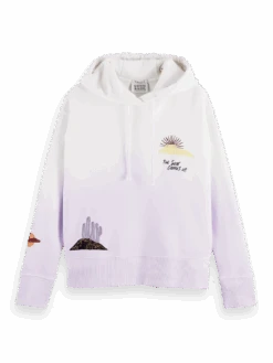 Scotch & Soda Abel Macias Loose-Fit Graphic Hoodie 15 Scotch & Soda Abel Macias Loose-Fit Graphic Hoodie -Scotch & Soda 166754 Lilac FNT