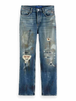 Scotch & Soda The Sky Straight Leg Distressed Jeans -Scotch & Soda 167056 Stardust FNT