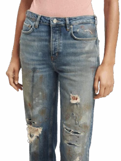 Scotch & Soda The Sky Straight Leg Distressed Jeans -Scotch & Soda 167056 Stardust MDL DTL2