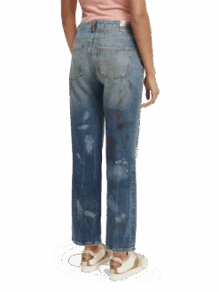 Scotch & Soda The Sky Straight Leg Distressed Jeans -Scotch & Soda 167056 Stardust NHD BCK
