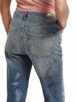 Scotch & Soda The Sky Straight Leg Distressed Jeans -Scotch & Soda 167056 Stardust NHD DTL1