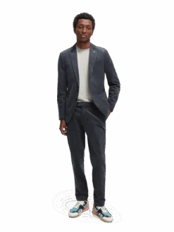 Scotch & Soda The Stuart Slim-Fit Corduroy Chino -Scotch & Soda 167146 Graphite MDL FNT