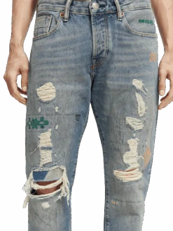 Scotch & Soda The Ralston Premium Organic Regular Slim Fit Jeans - Space Race -Scotch & Soda 167176 Space 20Race MDL DTL1