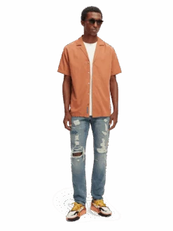 Scotch & Soda The Ralston Premium Organic Regular Slim Fit Jeans - Space Race -Scotch & Soda 167176 Space 20Race MDL FNT