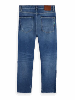 Scotch & Soda The Dean Loose Tapered-Fit Patchwork Jeans -Scotch & Soda 167190 Innovate 20Blue BCK