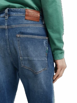 Scotch & Soda The Dean Loose Tapered-Fit Patchwork Jeans -Scotch & Soda 167190 Innovate 20Blue MDL DTL1