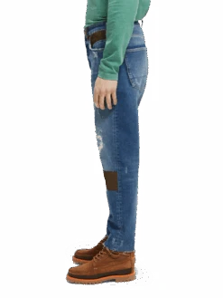 Scotch & Soda The Dean Loose Tapered-Fit Patchwork Jeans -Scotch & Soda 167190 Innovate 20Blue NHD SDE