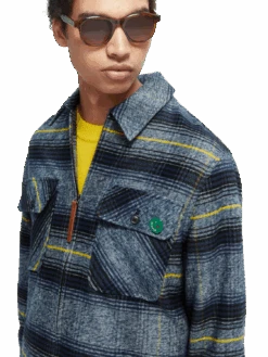 Scotch & Soda Checked Cotton Jacket -Scotch & Soda 167204 Combo 20B MDL DTL1