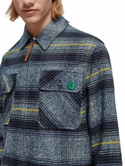 Scotch & Soda Checked Cotton Jacket -Scotch & Soda 167204 Combo 20B MDL DTL3