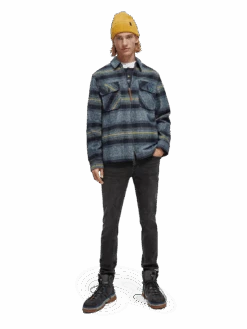 Scotch & Soda Checked Cotton Jacket -Scotch & Soda 167204 Combo 20B MDL FNT