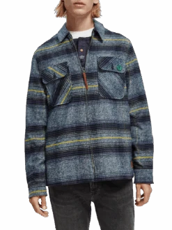 Scotch & Soda Checked Cotton Jacket