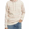 Scotch & Soda Striped Brushed Felpa Hoodie 1 Scotch & Soda Striped Brushed Felpa Hoodie -Scotch & Soda 167216 Ecru 20Melange NHD CRP
