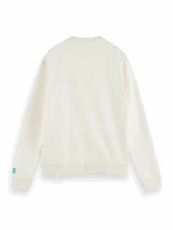 Scotch & Soda Organic Cotton Crewneck Artwork Sweatshirt -Scotch & Soda 167217 Ecru BCK